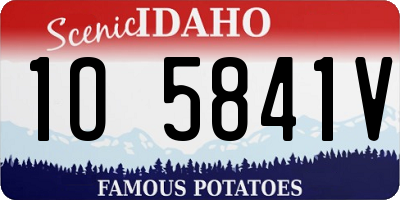 ID license plate 1O5841V