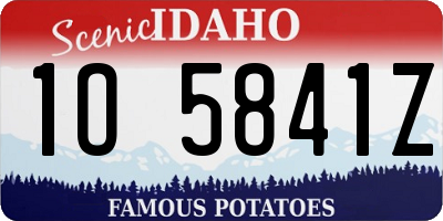 ID license plate 1O5841Z