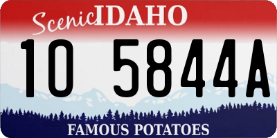 ID license plate 1O5844A