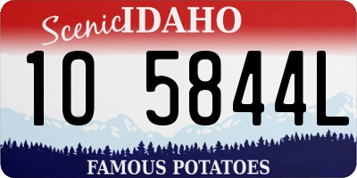 ID license plate 1O5844L