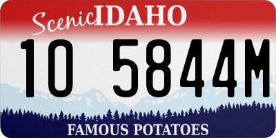 ID license plate 1O5844M