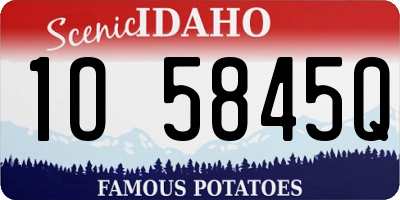 ID license plate 1O5845Q