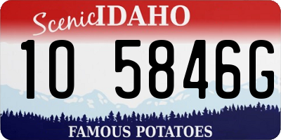 ID license plate 1O5846G