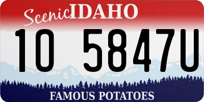 ID license plate 1O5847U