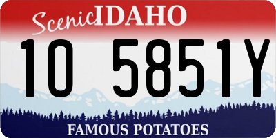 ID license plate 1O5851Y