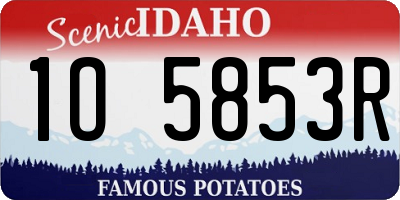 ID license plate 1O5853R