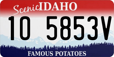 ID license plate 1O5853V