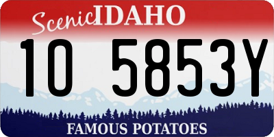 ID license plate 1O5853Y