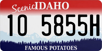 ID license plate 1O5855H