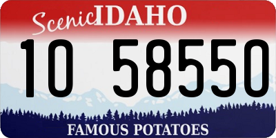ID license plate 1O5855O