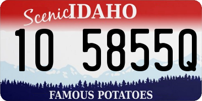 ID license plate 1O5855Q