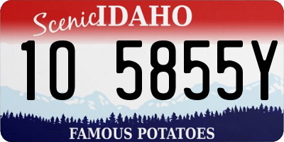 ID license plate 1O5855Y