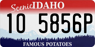 ID license plate 1O5856P