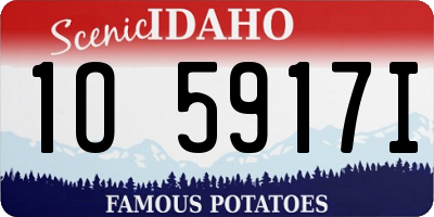 ID license plate 1O5917I