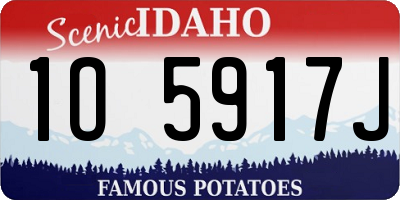 ID license plate 1O5917J