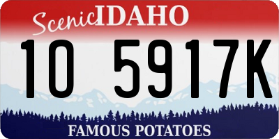 ID license plate 1O5917K