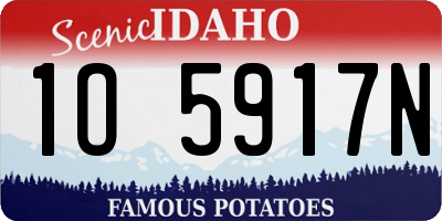 ID license plate 1O5917N
