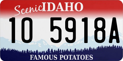 ID license plate 1O5918A