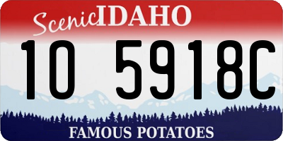 ID license plate 1O5918C