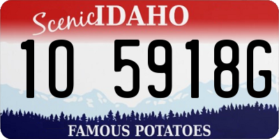ID license plate 1O5918G