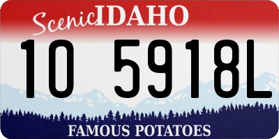 ID license plate 1O5918L