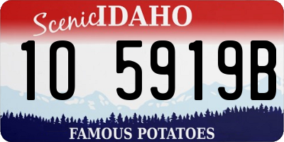 ID license plate 1O5919B
