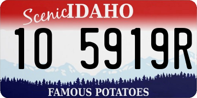 ID license plate 1O5919R