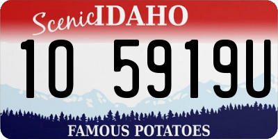 ID license plate 1O5919U