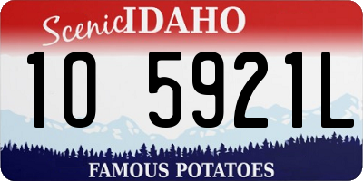 ID license plate 1O5921L