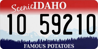 ID license plate 1O5921O