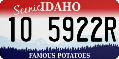 ID license plate 1O5922R