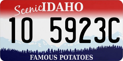 ID license plate 1O5923C