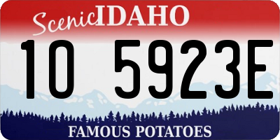 ID license plate 1O5923E