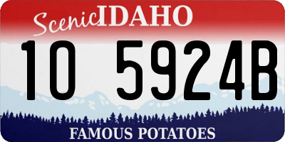 ID license plate 1O5924B