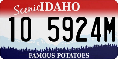 ID license plate 1O5924M