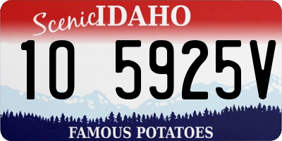 ID license plate 1O5925V