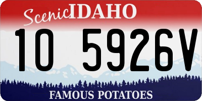 ID license plate 1O5926V