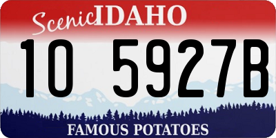 ID license plate 1O5927B