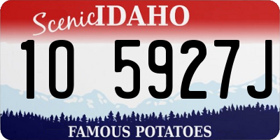 ID license plate 1O5927J