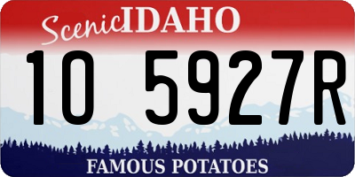 ID license plate 1O5927R