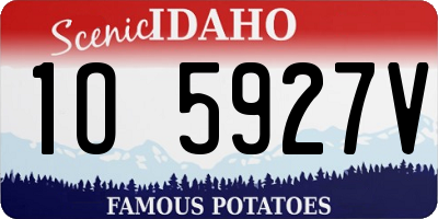 ID license plate 1O5927V