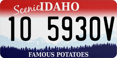 ID license plate 1O5930V