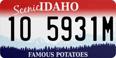 ID license plate 1O5931M