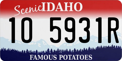 ID license plate 1O5931R