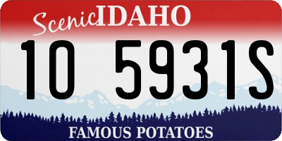 ID license plate 1O5931S