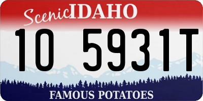 ID license plate 1O5931T