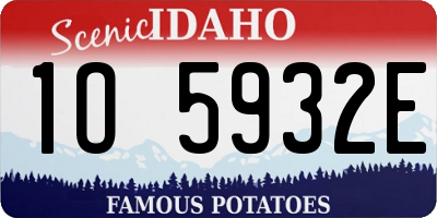 ID license plate 1O5932E