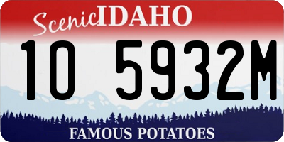 ID license plate 1O5932M