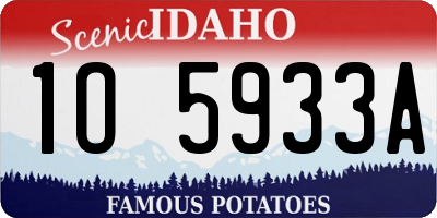 ID license plate 1O5933A
