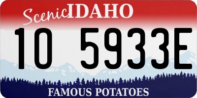 ID license plate 1O5933E